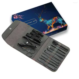 Nagelkonstsatser 16st Manicure Clippers Set Professional Scissors Pedicure Rostfritt stål Hushåll Portable