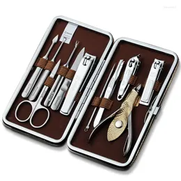 Kit per nail art 11 in 1 set per manicure tagliaunghie professionale pinza per unghie strumenti di bellezza forbici coltello regalo