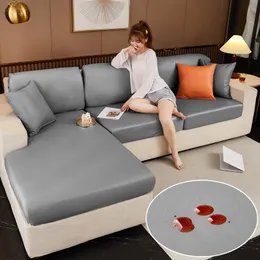 Pokrywa krzesła PU skórzana sofa Poduszka do siedzenia do salonu Wodoodporna stretch 3-osobowa kanapa Slipcover Corner Leble L-Sake