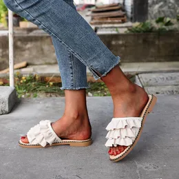 Kapdy 2023 Vintage Bohemian Sandals for Women Summer Beach Flat Buty moda kobieta wakacje zapatos para mujer