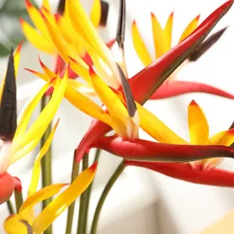 Ghirlande di fiori decorativi 1 pz vero tocco piccolo uccello del paradiso pianta artificiale fiore artificiale decorazione di nozze adatta per riunioni di famiglia e