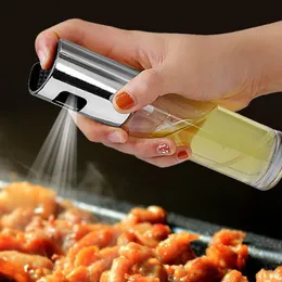 Cookware Parts Kitchen Stainless Steel Olive Oil Sprayer Bottle Pump Pot Leak-proof Grill BBQ Dispenser Tools 230217