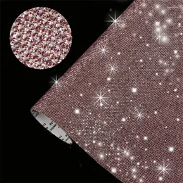 Naklejki ścienne 20x24 cm Rhinestone Trime Self kleheive Crystal naklejka Diamentowe przenoszenie szklane Patche Diy Car Dekoracja telefonu