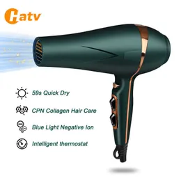 Electric Hair Dryer HATV 220V Professional Hair Dryer Household 1800W Highpower Hot Cold Wind Negative Ionic Blow Dryer Quick Dry Hairdryer J230220