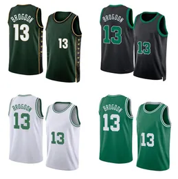 Maglia da basket Malcolm Brogdon S-XXL stagione 2022-23 bianco nero verde Maglia da città per uomo donna gioventù 0