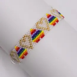 Bracciale con perline intrecciate a mano Amore Moda Semplicità Versatile Perline Boemia Palla di riso unisex regolabile