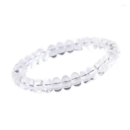 Strand Drop White Natural Crystal Bracelets Abacus Beads Lucky for Women Men Fresh Simple Energy Jewelry