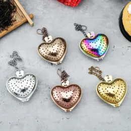 Tea Strainer Heart Shape Stainless Steel Tea Infuser Locking Spice Tea Ball Strainer Mesh Infuser Strainers Kitchen Accessories