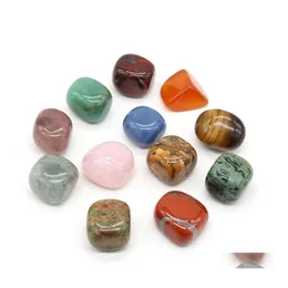 Stone 2030mm Reiki Natural Tumbled Stones Irregar Polishing Rose Quartz Tigers Eye Yoga Energy Bead for Chakra Healing Decoration Dr Dhajq