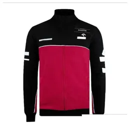 Motorcykelkläder Forma One Racing Suit LongSleeved Jacket Autumn and Winter Outfit Team Warm tröja tunn fleece Custom Drop Deliv Dh8xo