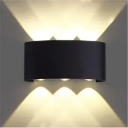 Lampade da parete per esterni Alluminio Luce a led impermeabile 6W 6PCS Illuminazione per interni montata