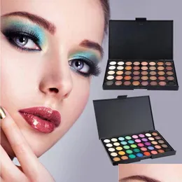 Lidschatten Popfeel 40 Farben Matte Lidschatten-Palette Wasserdicht Schimmer Pro Augen Gesicht Party Make-up Frauen Geschenk Maquillage Drop Delive Dhl0G