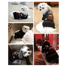 Köpek Giyim Pet Sweater Cilt dokunan Noel kıyafetleri soğuk geçirmez sıcak şık geyik kar tanesi baskı örgü