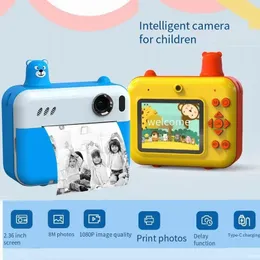 Mini Digital Cameras Children Camera Instant Print HD 1080p For Kids Video Toys Gift met Thermal Paper MC80 Dual Lens Smart Mini Camcorder 2.4inch IPS LED -scherm