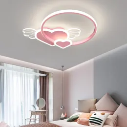 Plafoniere Lampada da camera da letto minimalista moderna Nordic Ins Creative Boys And Girls Love Angel Room LightsCeiling