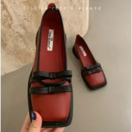 Модельные туфли, одинарные женские туфли AllMatch, повседневные женские туфли на высоком каблуке с квадратным носком, мода 2023 г., комфортные женские туфли на плоской подошве в стиле ретро 230220