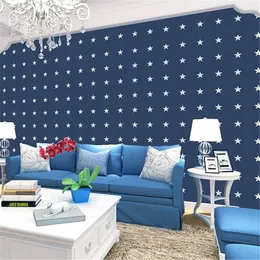 Wallpapers Wellyu Self-adhesive Wallpaper Pvc Warm Children's Room Stars Bedroom Background Wall Paper Renovation Sticker