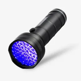 ポータブル照明UVトーチウルトラバイオレット51 LED懐中電灯ブラックライトライト395 nm検査ランプトーチオームレッド
