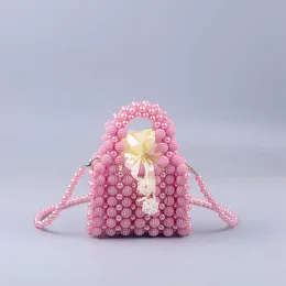 Novo mini mini bolsa de cera p￩rolas leves saco de mensagens femininas de mi￧angas de mi￧angas francesas femininas