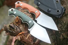 Neues M6695 Survival Gerades Messer 14C28N Satin Tanto Klinge Full Tang Flachsgriff Outdoor Camping Wandern Jagd Feststehende Messer mit Kydex
