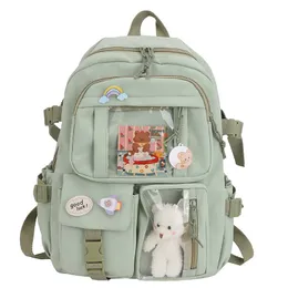 حقائب الخصر دراسة Women Lackpack Backpack Boys Girls School Books for Teenage Kawaii College College Student Kids Book Rucksack 230220