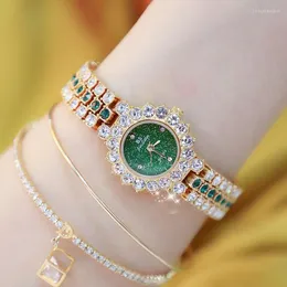 腕時計の到着豪華なダイヤモンドスモールダイヤル女性時計女性のエレガントなドレスウォッチガールファッションカジュアルクォーツゼガレクダムスキー