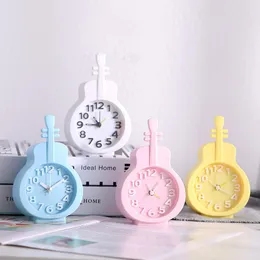 Orologi Accessori Altro Creativo 3D Violino Scrivania Desktop per la cameretta dei bambini Musica Piccola sveglia Orologio da tavolo Comodino Decorazione della casa Ba