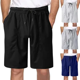 Männer Shorts 2023 Sommer Männer Solide Jogging Bottoms Training Sport Hosen Mit Taschen Elastische Bund Atmungsaktiv Auf Lager