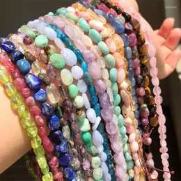 Perlen Naturstein Citrin Amazonit Apatit Opal Unregelmäßige lose Edelsteine für die Schmuckherstellung Bulk DIY Armband 15 Zoll 5-8 mm