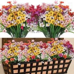 الزهور الزخرفية الاصطناعية ، فرع زهرة البنفسجي Fleurs Artificielles لخريف الخريف المنزل حفل زفاف حفل زخرفة شرفة مزيفة