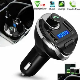 Bluetooth Car Kit FM Transmissor Aux Modator Hands O Mp3 Player Dual USB Carregador com 3.1a Drop Quick Drop Mobiles MOTOC DHD3U