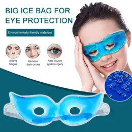 Eye Massager Ice Mask Gel återanvändbar kall kylning lugnande lättnad trött trötthet avslappnande dyna ta bort mörka cirklar väska 230217