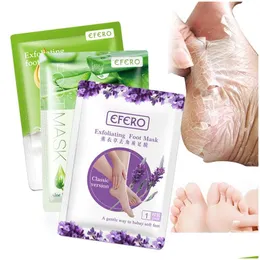 Уход за ногами Efero Lavender Aloe Mask Удаляйте мертвые каблуки кожи, очищают для ног отшелушивающие носки педикюр.