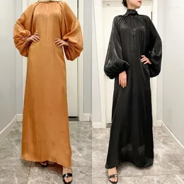 Etniska kläder Elegant Dubai Abaya Glitter Robes Turkish Eid Muslim Dress Modest Women Arabia Islamic Party Dresses Femme Musulman