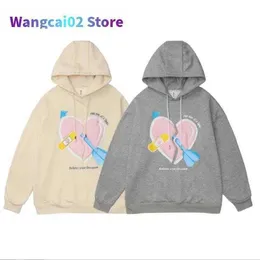 Men's Hoodies Sweatshirts Design Hoodies For Men Cozy Brands Sweatshirt Tops Tracksuits Love Printing Loose Casual Off Shoulder Hoodie Lovers 022023H