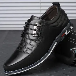 Dress Shoes Men Casual Shoes Fashion Brand Classic Pu Leather Black Breathable Business LaceUp Big Size 230220