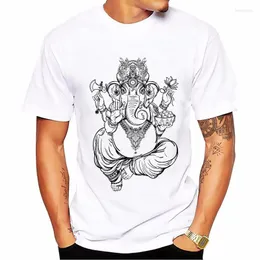 Herr t skjortor herr sommar t -shirt rolig elefant zen tryck harajuku man skjorta söt gradient grafisk manlig kort ärm kläder