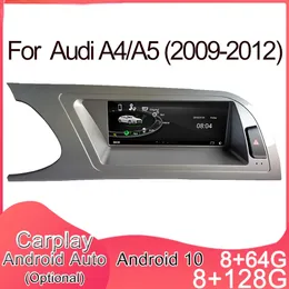 10.25 tums pekskärmbil DVD Android Player GPS Stereo Multimedia Navi Carplay Bluetooth för Audi A4/A5 MMI 2G 3G Adapter