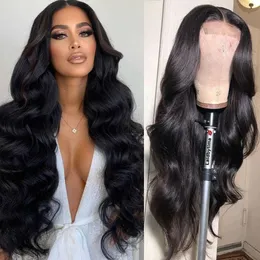 Synthetic Wigs Body Wave Lace Front Wig Human Hair Pre Plucked Hd Transparent Lace Frontal Wig 30 Inch Brazilian Hair for Black Women