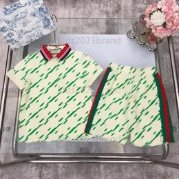 2023SS children cotton t shirts clothing preppy sets designer polo T-shirt soft shorts r boys tracksuits t shirts with shorts high end childrens sports t-shirts