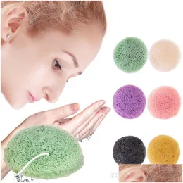 Narzędzia oczyszczające naturalne Konjac Konnyaku Puff twarzy twarzy sprzątanie spona gąbek Exfoliator Cleange Drop dostarczenie zdrowie piękno Make Dhorj