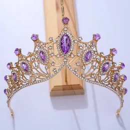 Diademi Trendy cristallo strass Diademi e corone Gioielli per capelli da sposa Altri colori Sposa Regina Principessa Diademi Accessori per la testa delle donne Z0220