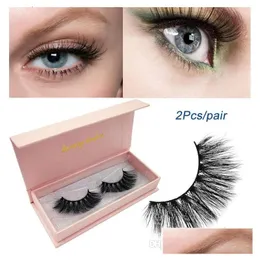 False Eyelashes Highgrade Handmade 3D Mink Hair Natural Thicksection 1 Pair Wimpers Lashes Sishangpin Drop Delivery Health Beauty Ma Dhf4Y