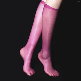 Kvinnors strumpor 1 par sexig knähög sommar ultratunna nät nylon strumpor strumpor med flickor damer transparent över siden