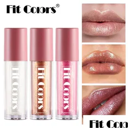 Lip Gloss Fit Colors Moisturizing High Metallic Diamond Pearly Shimmer Liquid Lipstick Glaze Drop Delivery Health Beauty Makeup Lips Dhyi7