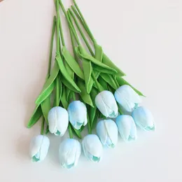 Decorative Flowers DIA 3CM Mini Tulip Simulation Flower PU Moisturizing Touch Wedding Home Decoration Pography Props