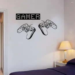 Adesivos de parede controlador de jogo adesivo decalque decoração de casa para quarto quarto broy tocam arte mural revocável DW6568