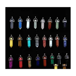 Charms Healing Hexagonal Column Crystal Natural Stone Pendant Fit Diy Quartz Necklace Women Men Fashion Jewelry Drop Delivery Findin Dhh9C