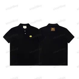 Xinxinbuy Men Designer Tee T Shirt 23SS Paris Letter Embroidery Back Label Short Sleeve Cotton Women White Black Gray XS-2XL