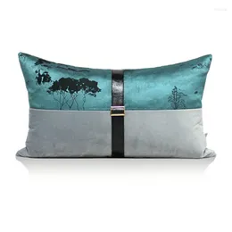 Set di fodere per cuscini LAN JINGZE copriletto decorativo per la casa patchwork verde grigio per divano del soggiorno 30x50 cm